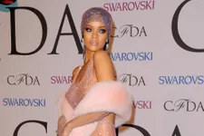 Rihanna Stuns In Sheer Gown At Fashion Awards