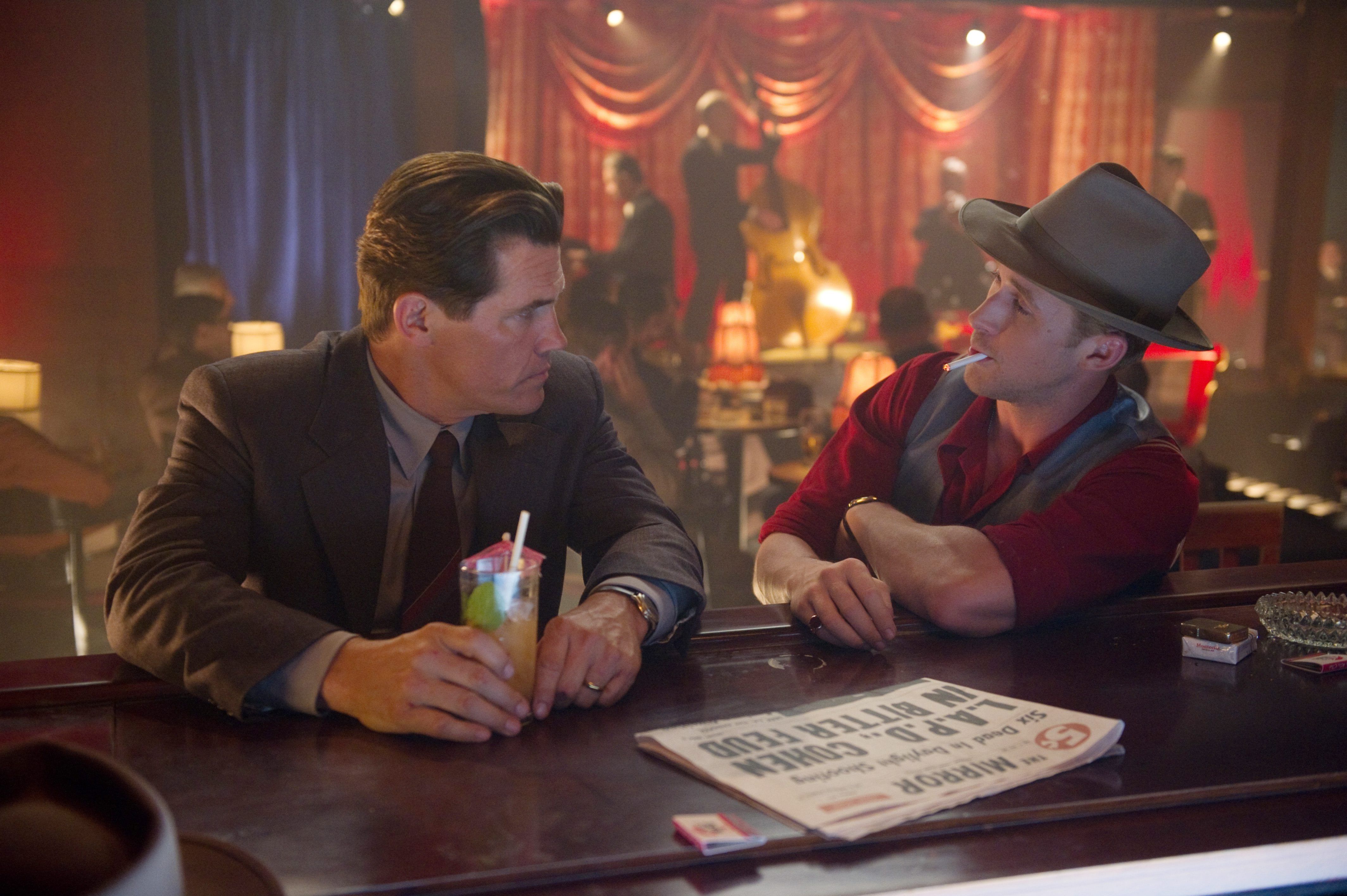 шон пенн охотники на гангстеров. райан гослинг охотники на гангстеров. энтони маки охотники на гангстеров. джош бролин охотники на гангстеров. джованни рибизи охотники на гангстеров.