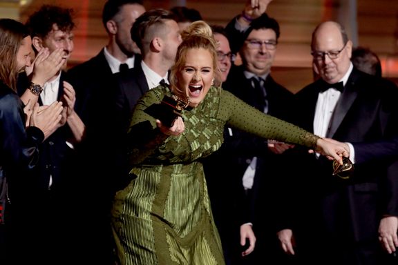 Adele Broke Her Grammy In Half To Share With Beyonce