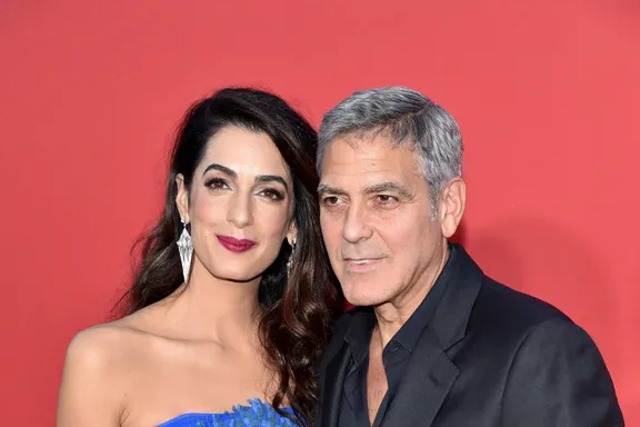 George And Amal Clooney Give Out Headphones To Passengers On Flight With Twins
