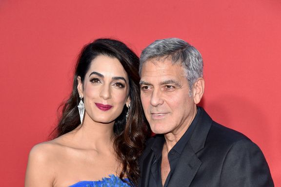 George And Amal Clooney Give Out Headphones To Passengers On Flight With Twins