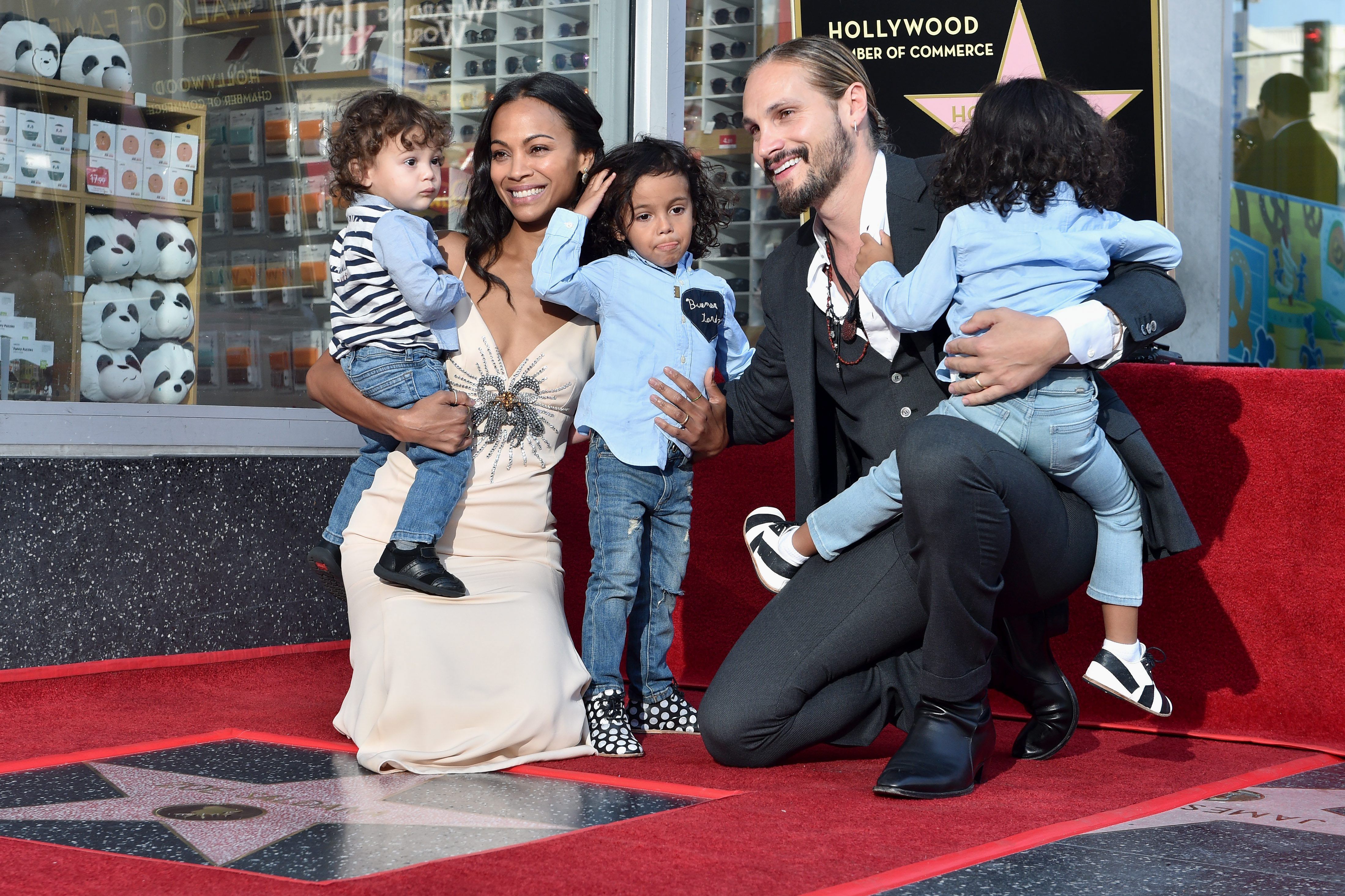 Zoe Saldana's Sons Steal The Show At Walk Of Fame Ceremony Fame10