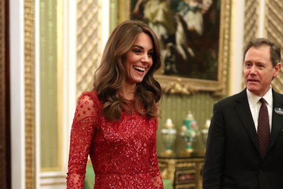 Kate Middleton Just Wore A Glittery Red Dress To Host A Buckingham Palace Reception