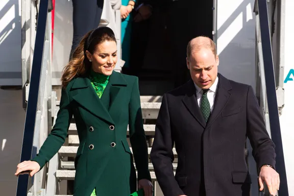 Kate Middleton And Prince William Touch Down In Ireland Wearing Coordinating Green Outfits